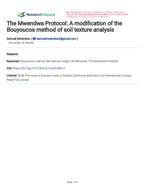 bouyoucos pronunciation|Bouyoucos method of soil texture analysis The Mwendwa .